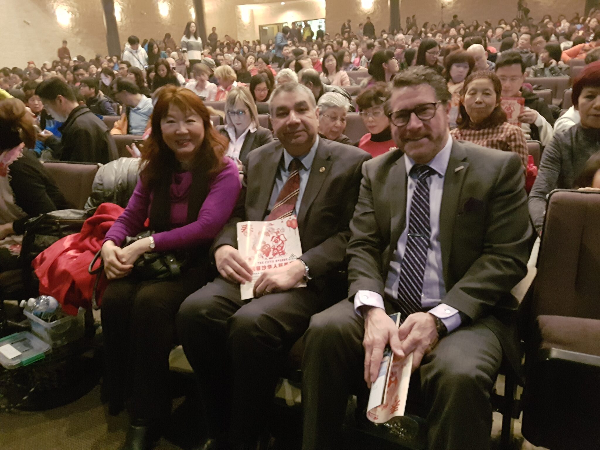 Audience gathered for a Lunar New Year celebration
